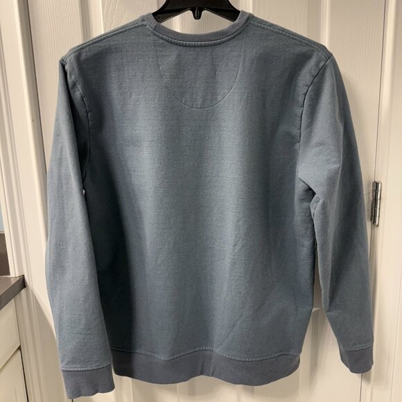 Patagonia Gray Blue Uprisal Crew Flying Fish Trident Logo Sweatshirt Size XL - Picture 5 of 8
